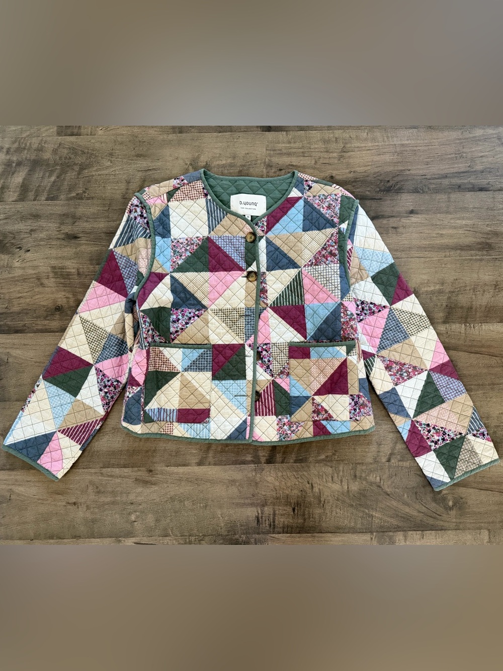 Quilted Multicolor Patchwork Jacket